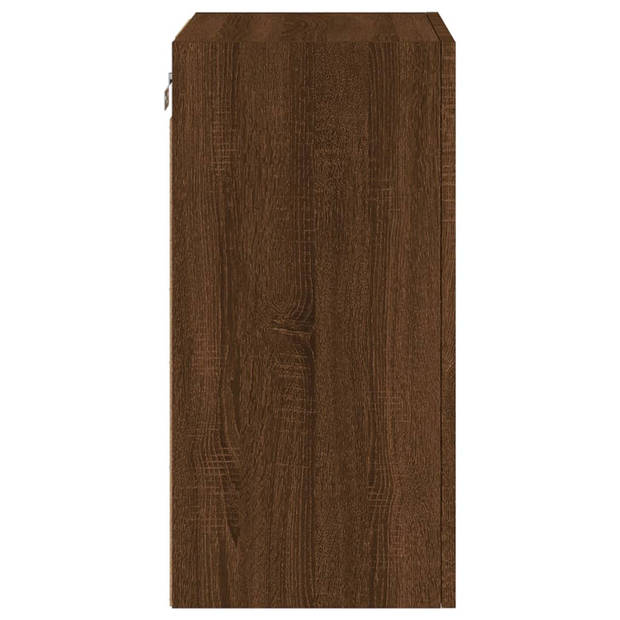 vidaXL Tv-wandmeubels 2 st 40,5x30x60 cm bewerkt hout bruineikenkleur