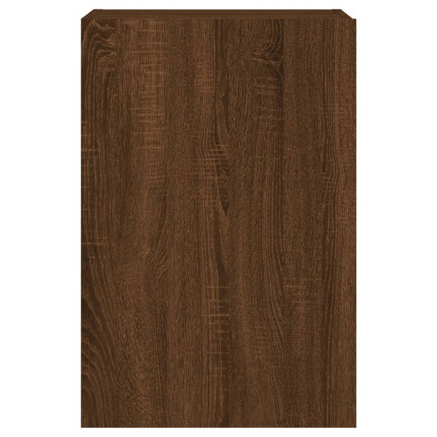 vidaXL Tv-wandmeubels 2 st 40,5x30x60 cm bewerkt hout bruineikenkleur