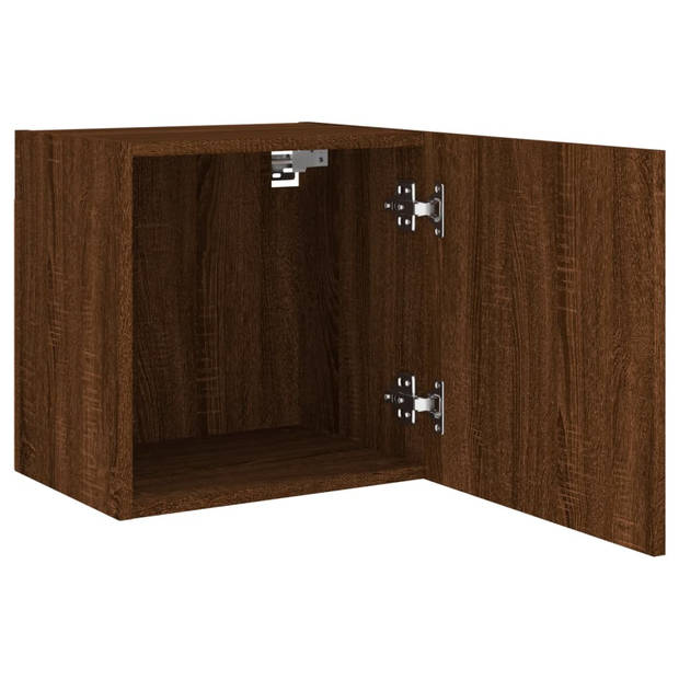 vidaXL Tv-wandmeubels 2 st 40,5x30x40 cm bewerkt hout bruineikenkleur