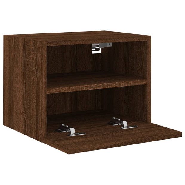 vidaXL Tv-wandmeubels 2 st 40x30x30 cm bewerkt hout bruin eikenkleur