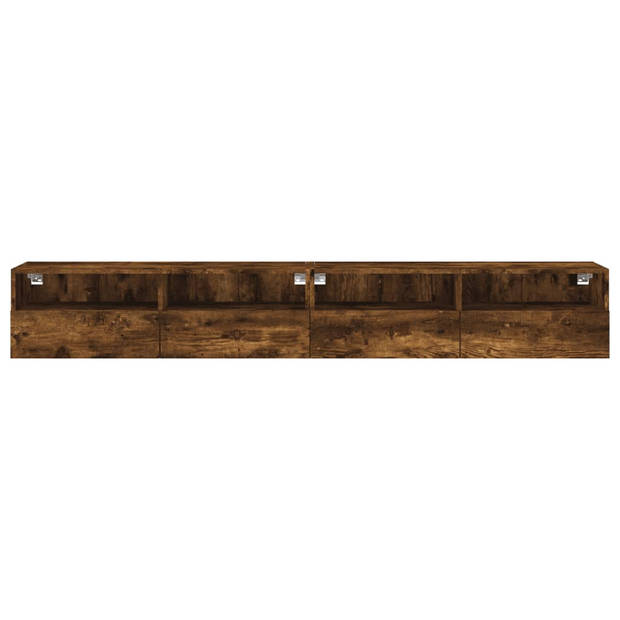 vidaXL Tv-wandmeubels 2 st 100x30x30 cm bewerkt hout gerookt eiken