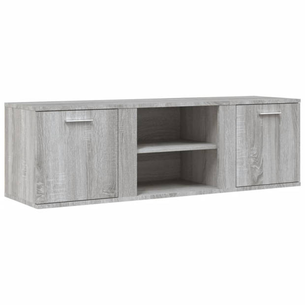 vidaXL Tv-meubel 120x34x37 cm bewerkt hout grijs sonoma eikenkleurig