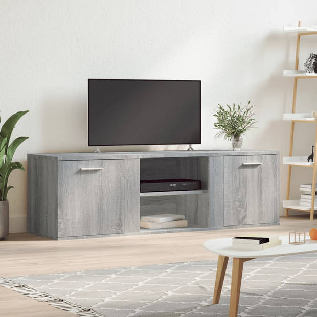 vidaXL Tv-meubel 120x34x37 cm bewerkt hout grijs sonoma eikenkleurig