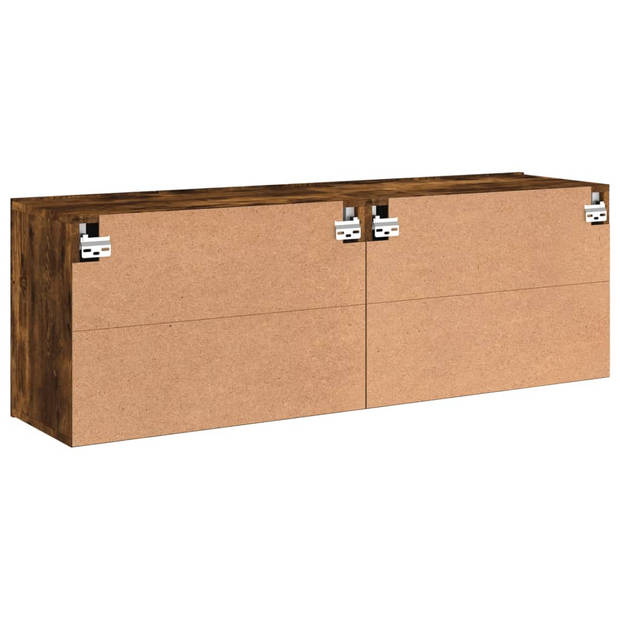 vidaXL Tv-meubels 2 st wandgemonteerd 60x30x41 cm gerookt eikenkleurig