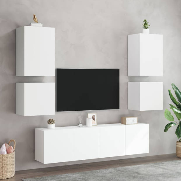 vidaXL Tv-wandmeubel 40,5x30x40 cm bewerkt hout wit