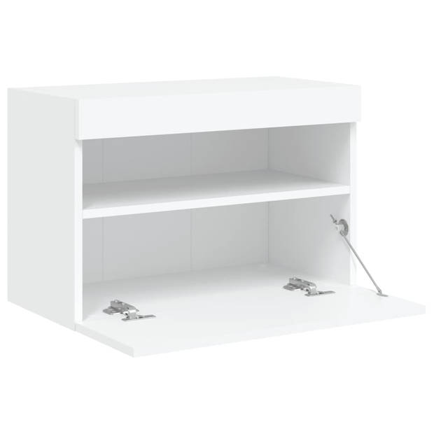 vidaXL Tv-wandmeubel met LED-verlichting 60x30x40 cm wit