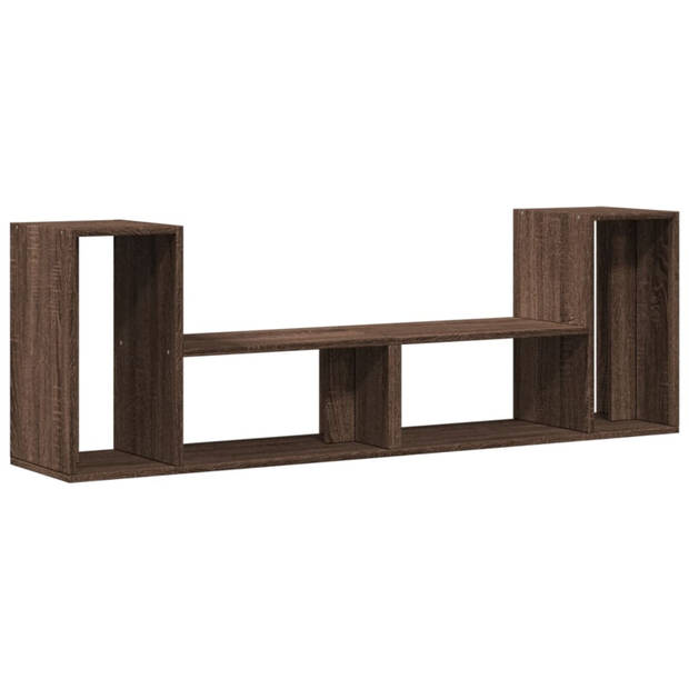 vidaXL Tv-meubelen 2 st 75x30x50 cm bewerkt hout bruin eikenkleurig