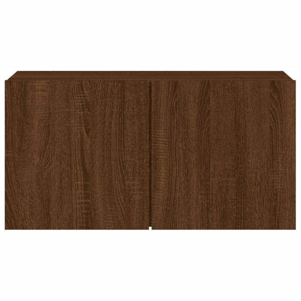 vidaXL Tv-meubel wandgemonteerd 80x30x41 cm bruin eikenkleur