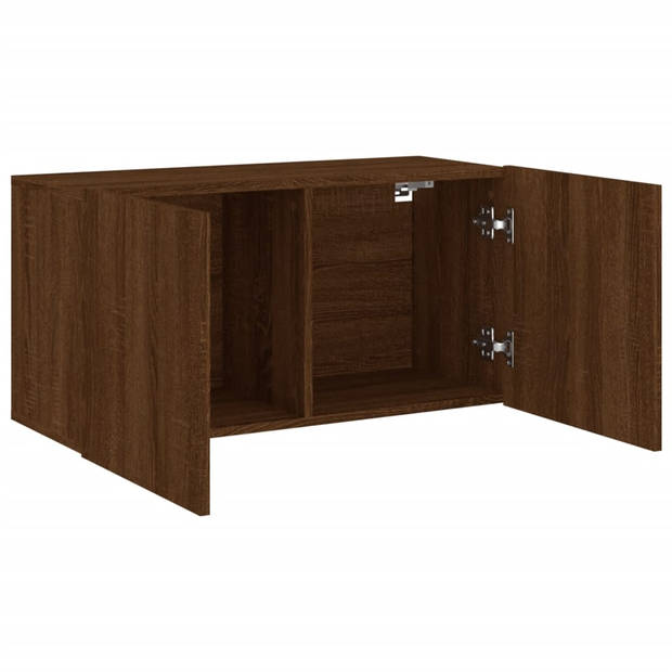 vidaXL Tv-meubel wandgemonteerd 80x30x41 cm bruin eikenkleur