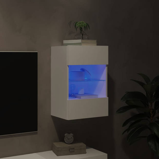 vidaXL Tv-meubel met LED-verlichting 40x30x60,5 cm wit