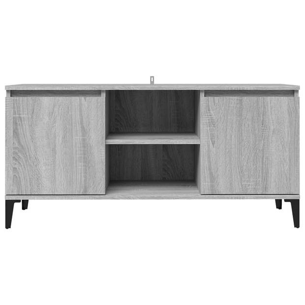 vidaXL Tv-meubel met metalen poten 103,5x35x50 cm grijs sonoma eiken