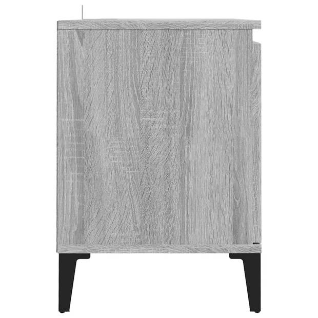 vidaXL Tv-meubel met metalen poten 103,5x35x50 cm grijs sonoma eiken