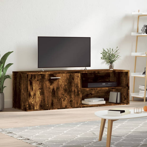 vidaXL Tv-meubel 120x34x37 cm bewerkt hout gerookt eikenkleurig