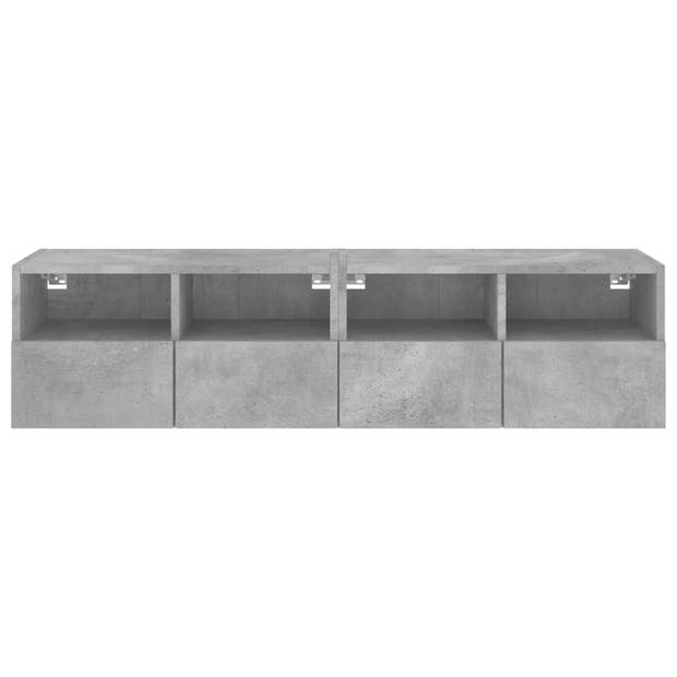 vidaXL Tv-wandmeubels 2 st 60x30x30 cm bewerkt hout betongrijs