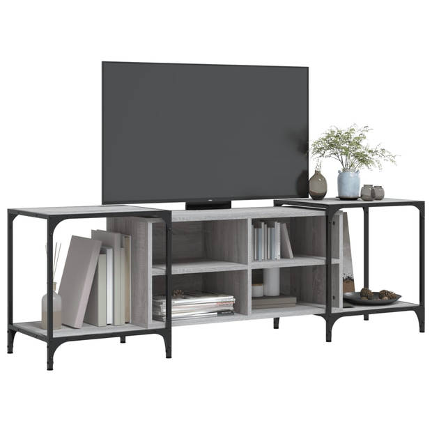 vidaXL Tv-meubel 153x37x50 cm bewerkt hout grijs sonoma eikenkleurig