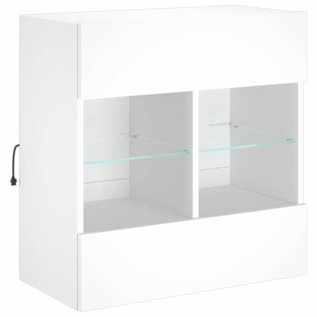 vidaXL Tv-meubel met LED-verlichting 58,5x30x60,5 cm wit