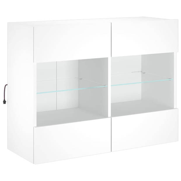 vidaXL Tv-wandmeubel met LED-verlichting 78,5x30x60,5 cm wit