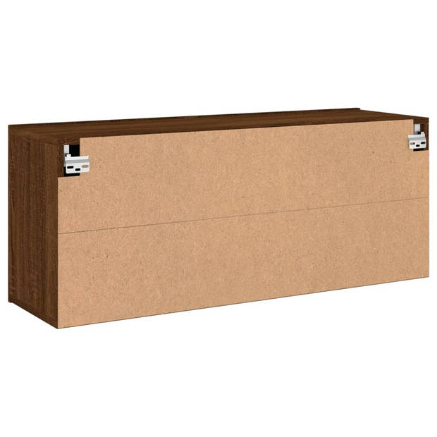 vidaXL Tv-meubel wandgemonteerd 100x30x41 cm bruin eikenkleur