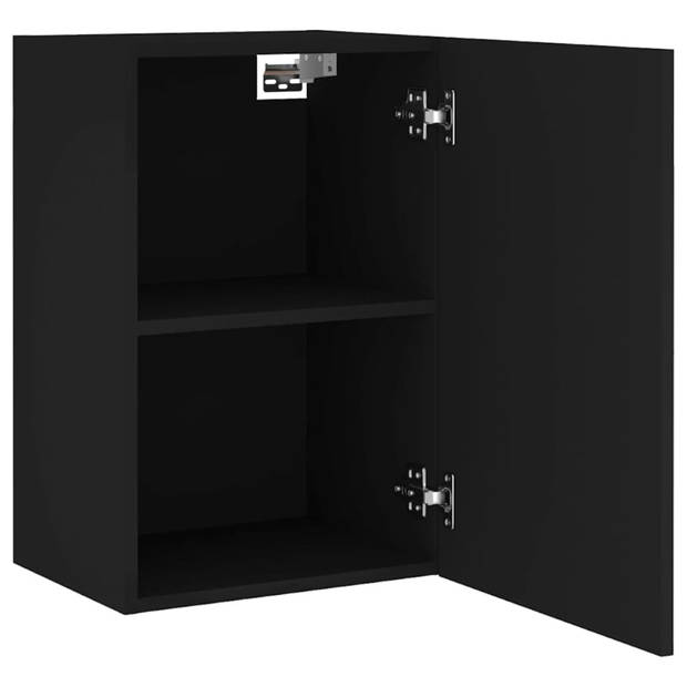 vidaXL Tv-wandmeubels 2 st 40,5x30x60 cm bewerkt hout zwart