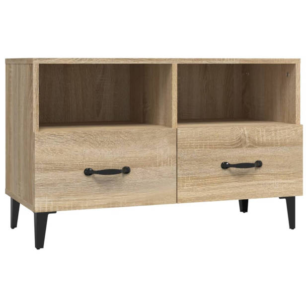 vidaXL Tv-meubel 80x36x50 cm bewerkt hout sonoma eiken