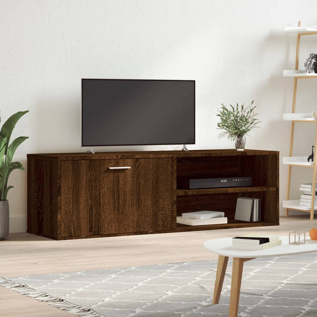 vidaXL Tv-meubel 120x34x37 cm bewerkt hout bruin eikenkleur