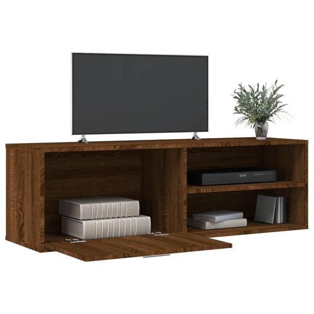 vidaXL Tv-meubel 120x34x37 cm bewerkt hout bruin eikenkleur