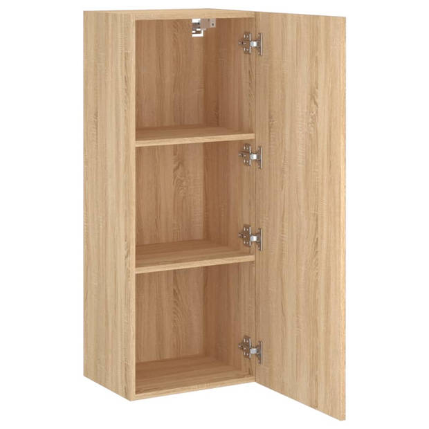 vidaXL Tv-wandmeubel 40,5x30x102 cm bewerkt hout sonoma eikenkleurig