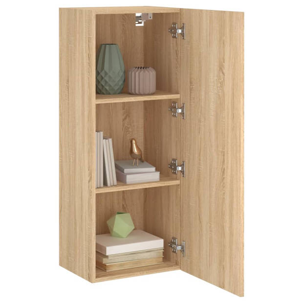 vidaXL Tv-wandmeubel 40,5x30x102 cm bewerkt hout sonoma eikenkleurig