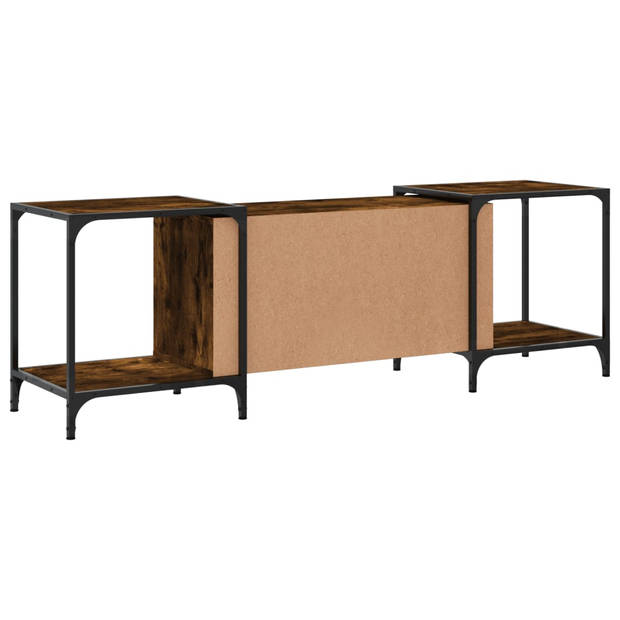 vidaXL Tv-meubel 153x37x50 cm bewerkt hout gerookt eikenkleurig