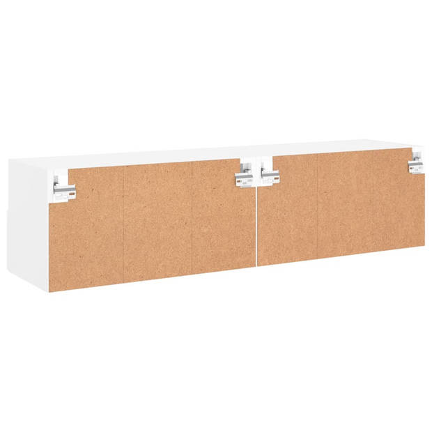 vidaXL Tv-wandmeubels 2 st 60x30x30 cm bewerkt hout wit