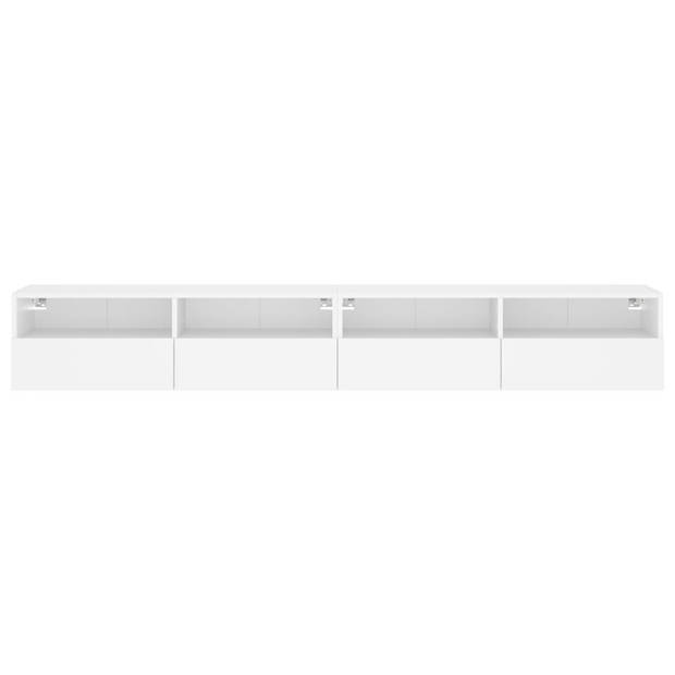 vidaXL Tv-wandmeubels 2 st 100x30x30 cm bewerkt hout wit