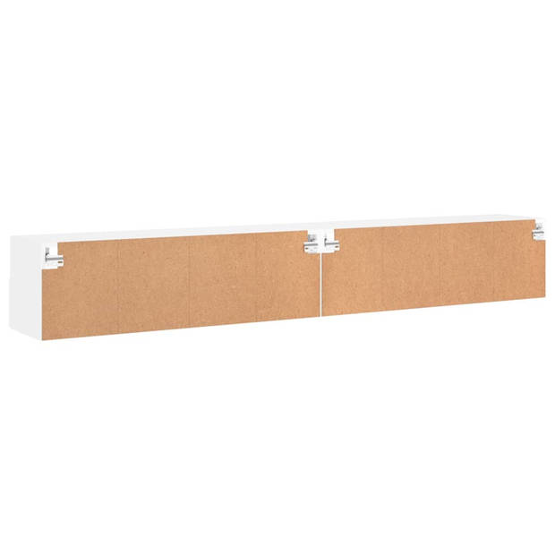 vidaXL Tv-wandmeubels 2 st 100x30x30 cm bewerkt hout wit