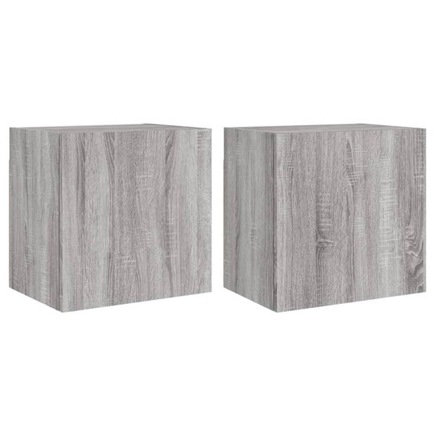 vidaXL Tv-wandmeubels 2 st 40,5x30x40 cm hout grijs sonoma