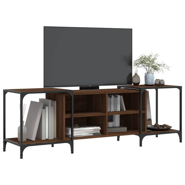 vidaXL Tv-meubel 153x37x50 cm bewerkt hout bruin eikenkleur