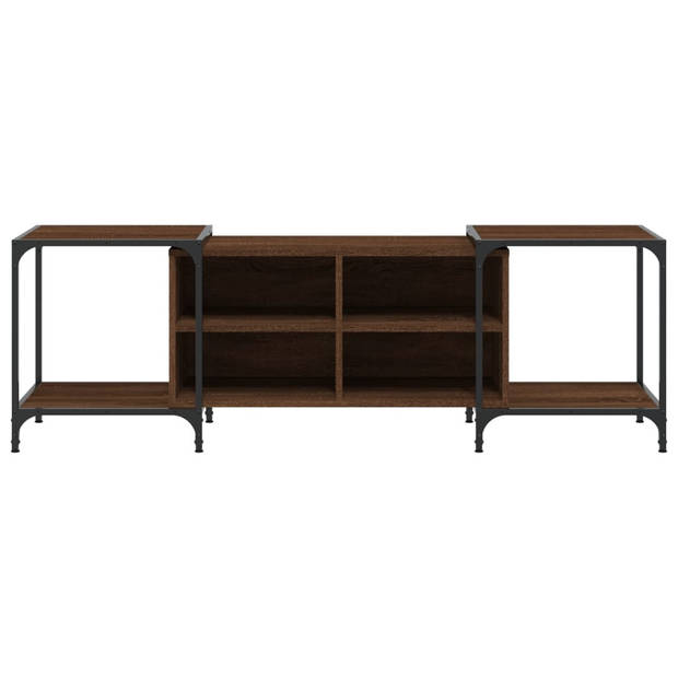 vidaXL Tv-meubel 153x37x50 cm bewerkt hout bruin eikenkleur