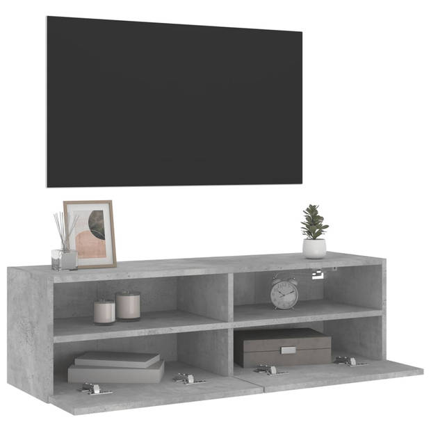 vidaXL Tv-wandmeubel 100x30x30 cm bewerkt hout betongrijs