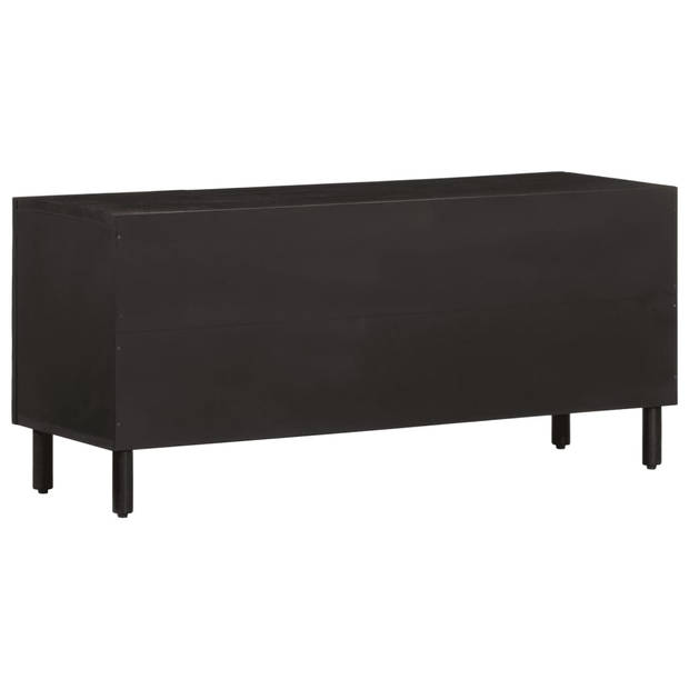 vidaXL Tv-meubel 105x33x46 cm massief mangohout zwart