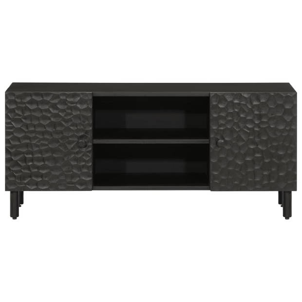 vidaXL Tv-meubel 105x33x46 cm massief mangohout zwart