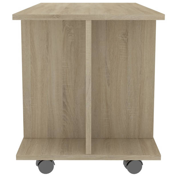 vidaXL Tv-meubel met wieltjes 80x40x45 cm bewerkt hout sonoma eiken