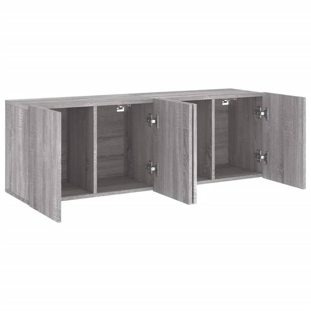 vidaXL Tv-meubels 2 st wandgemonteerd 60x30x41 cm grijs sonoma eiken