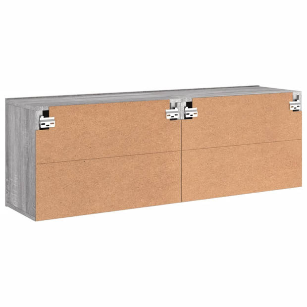 vidaXL Tv-meubels 2 st wandgemonteerd 60x30x41 cm grijs sonoma eiken