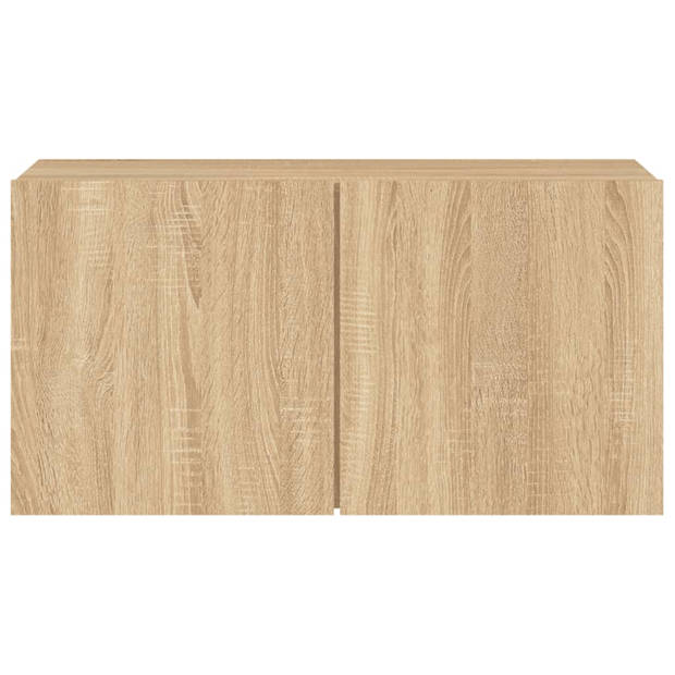 vidaXL Tv-meubel wandgemonteerd 80x30x41 cm sonoma eikenkleurig