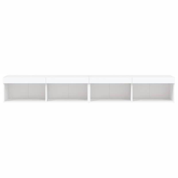 vidaXL Tv-meubels met LED-verlichting 2 st 100x30x30 cm wit