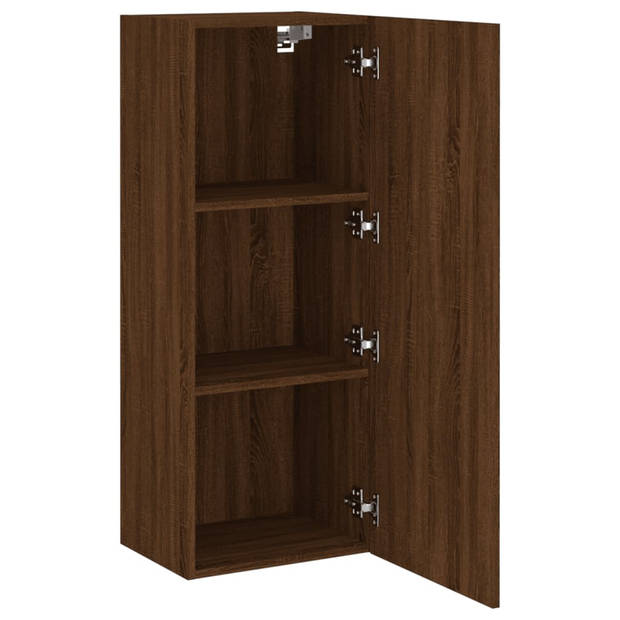 vidaXL Tv-wandmeubel 40,5x30x102 cm bewerkt hout bruin eikenkleur