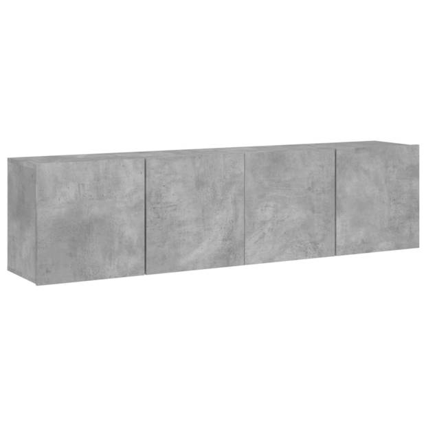 vidaXL Tv-meubels 2 st wandgemonteerd 80x30x41 cm betongrijs