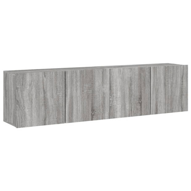 vidaXL Tv-meubels 2 st wandgemonteerd 80x30x41 cm grijs sonoma eiken