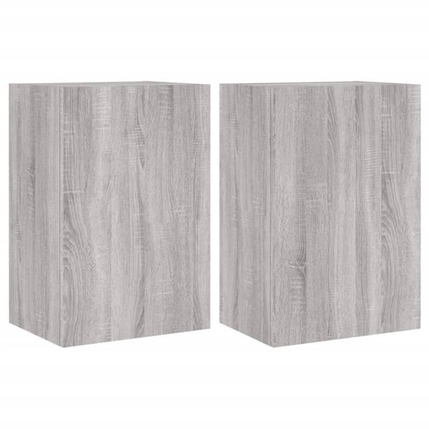 vidaXL Tv-wandmeubels 2 st 40,5x30x60 cm hout grijs sonoma