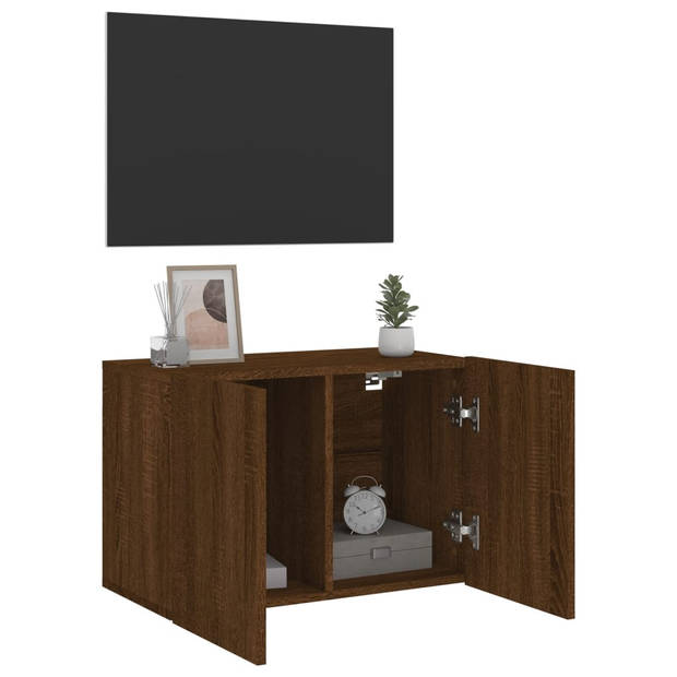 vidaXL Tv-meubel wandgemonteerd 60x30x41 cm bruin eikenkleur