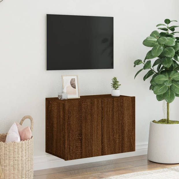 vidaXL Tv-meubel wandgemonteerd 60x30x41 cm bruin eikenkleur