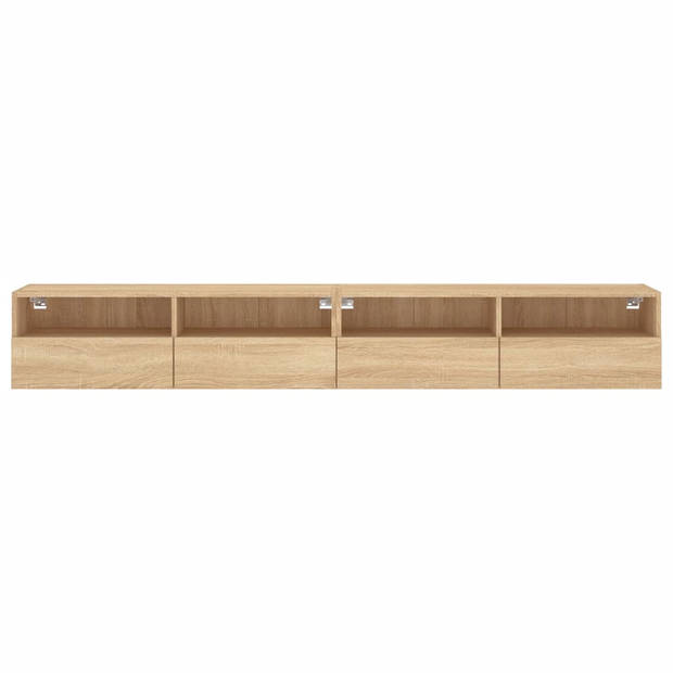 vidaXL Tv-wandmeubels 2 st 100x30x30 cm hout sonoma eikenkleurig